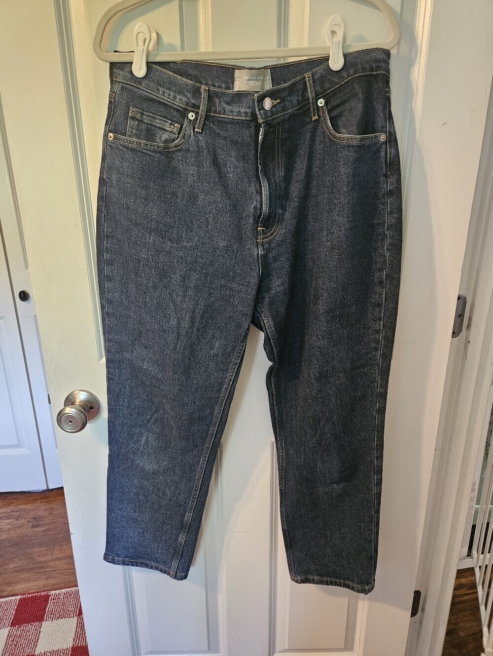 Everlane Organic Cotton Original Cheeky Crop Dark Wash Jeans